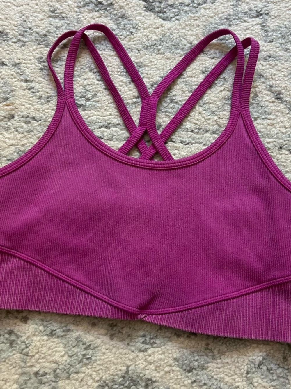 Target Women's Magenta Ribbed Crop Top with Crisscross Straps